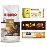 Кофе зерно и 3 вида печенья